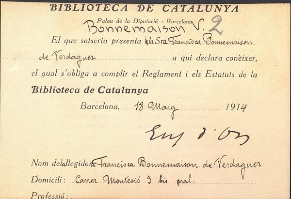 Carnet de Francesca Bonnemaison i Farriols (Barcelona, 1872-1949)