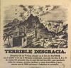 Terrible desgracia : erupcion de un volcan situado en la isla de Sangir en el monte Awu en la Oceanía occidental, acaecida los dia 2, 3 y 17 de marzo del presente año, la cual fué tan horrible, que quedaron todos los campos, prados, jardines y casas destruidos, y perecieron mas de 300 personas é infinidad de animales. Barcelona : Juan Llorens : Imp. de José Tauló, 1856