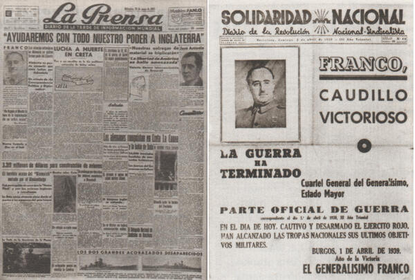 Solidaridad Nacional i La Prensa, els dos diaris del Movimiento  impresos a l’edifici de Villarroel-Consell de Cent