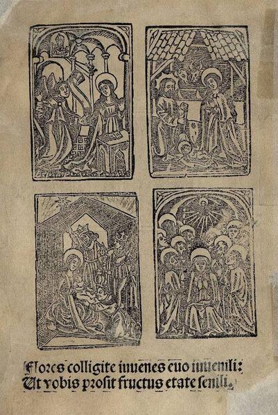 Floretus. Gravats d’Anunciació, Nativitat, Epifania i Pentecosta (vº port.)