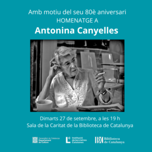  Cartell “Homenatge a Antonina Canyelles” 